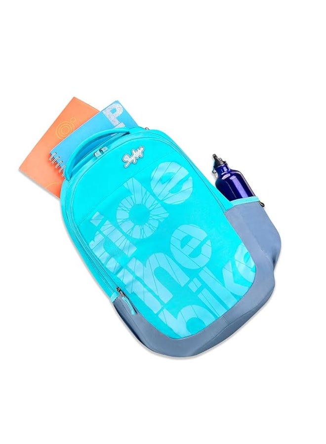 سكاي باجز Skybags Stash Blue 38 Liters Casual Backpack for Boys and Girls | 3 Compartments, Quick Access Pocket, Organizer | Perfect for School & Travel - Unisex - Image 5